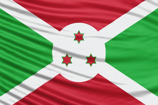 Burundi Flag Wave Close Up, fundo da bandeira nacional