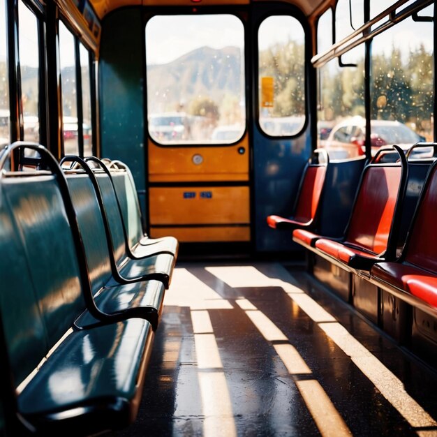 Foto bus moderne städtische öffentliche verkehrsmittel für menschen, die in der stadt reisen