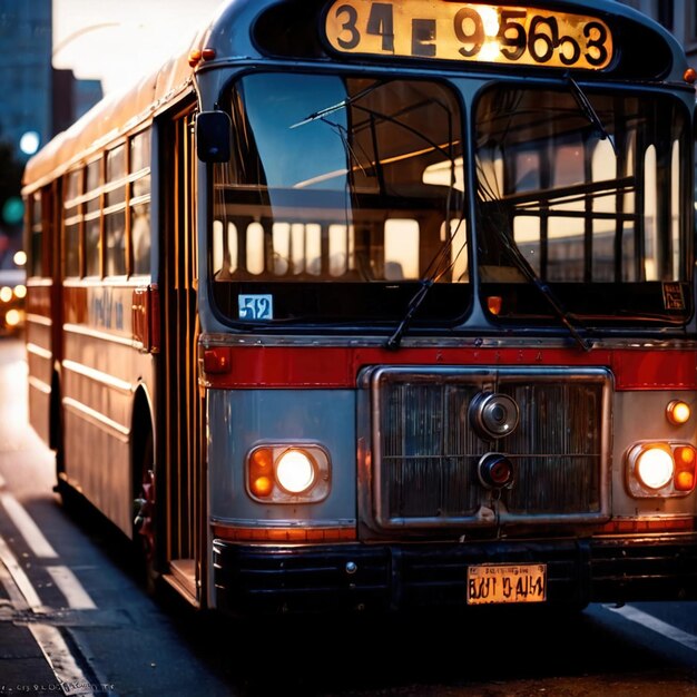 Foto bus moderne städtische öffentliche verkehrsmittel für menschen, die in der stadt reisen