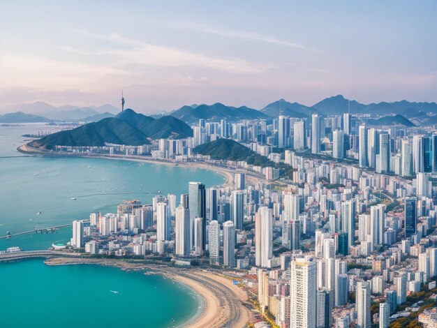 Busan Stadt Südkorea November 2019 Luftansicht von Busan Stadtlandschaft mit Busan Turm