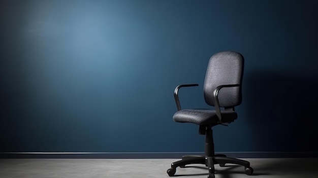 Buscando una nueva silla de oficina de trabajo aislada estamos contratando concepto Generativo Ai