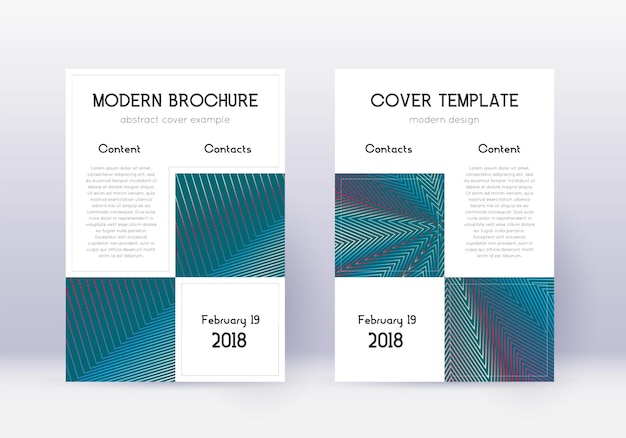 Business-Cover-Design-Vorlagenset Rotes abstraktes l