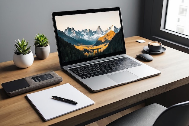 Business Desk-Konzept mit Laptop