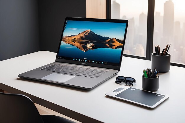 Business Desk-Konzept mit Laptop