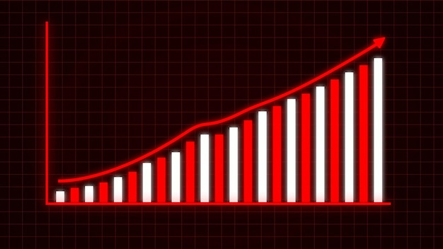 Business Growth Graph Diagramm steigt und Erfolgspfeil