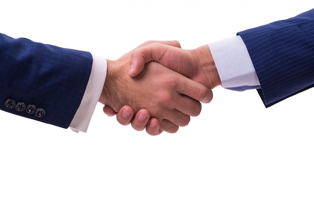 Business Handshake isoliert