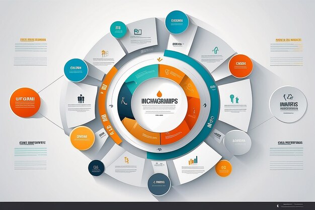 Business Infographics círculo estilo origami Ilustração vetorial pode ser usado para layout de fluxo de trabalho diagrama de banner número opções step up opções web design