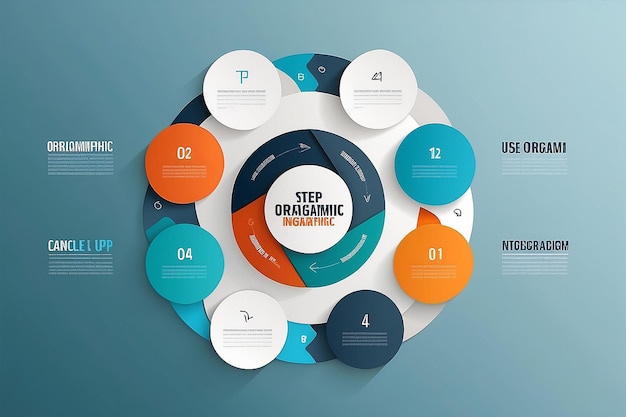 Business Infographics círculo estilo origami Ilustración vectorial se puede utilizar para el diseño de flujo de trabajo diagrama de banner número opciones opciones de escalamiento diseño web