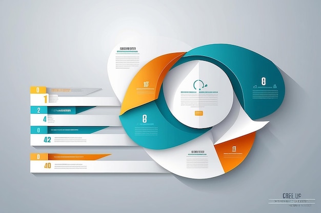 Business Infographics círculo estilo origami Ilustración vectorial se puede utilizar para el diseño de flujo de trabajo diagrama de banner número opciones opciones de escalamiento diseño web