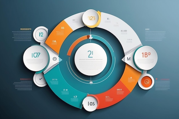 Business Infographics Kreis Origami-Stil Vektor-Illustration kann für Workflow-Layout-Banner-Diagramm Nummer Optionen Schritt auf Optionen Webdesign verwendet werden