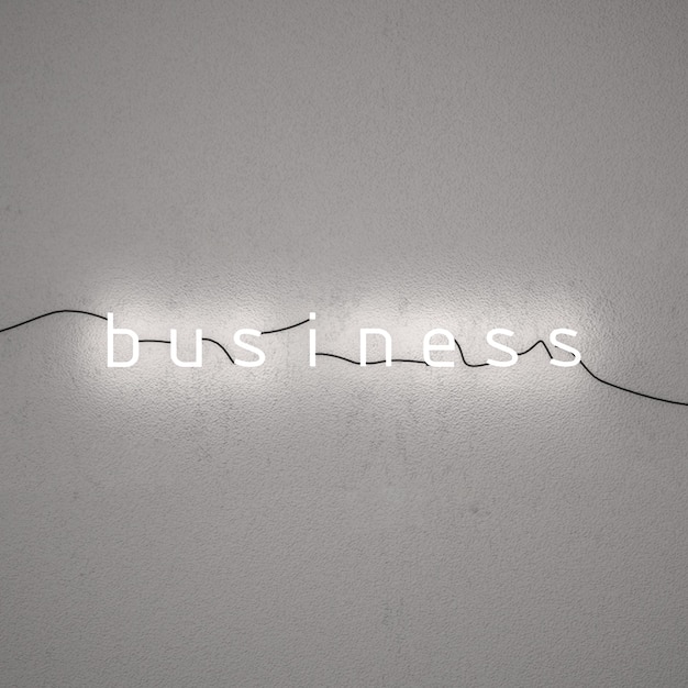 Foto business neonlichtbox