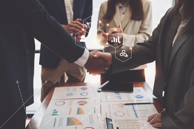 Business-Partnerschaft-Meeting-Konzept Image Geschäftsmann Handshake