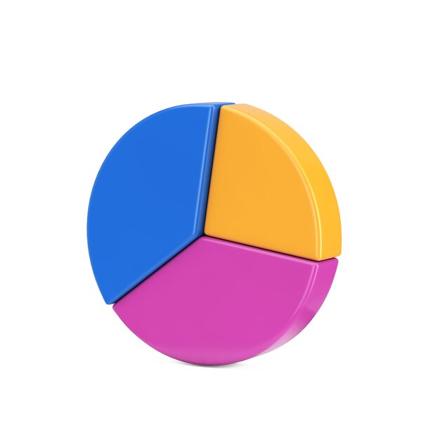 Business-Präsentation Infografik Slice Kreisdiagramm 3D-Rendering
