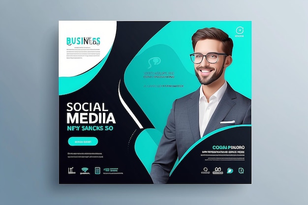 Business square Social Media Banner Web Banner Vorlage Corporate Werbebanner für soziale Medien Postvektor Eps 10