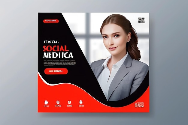 Business square Social Media Banner Web Banner Vorlage Unternehmensförderbanner für einen Social Media Post