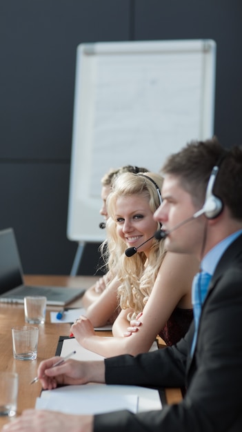 Business-Team in einem Call-Center