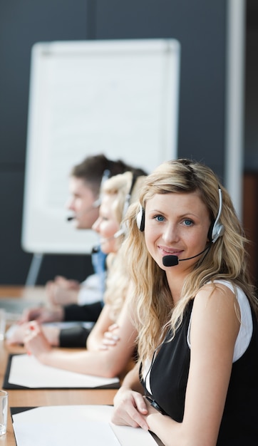 Business-Team in einem Call-Center