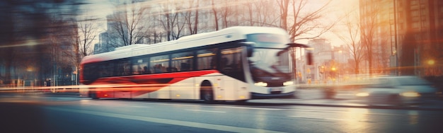 Busstadt verschwommener Hintergrund