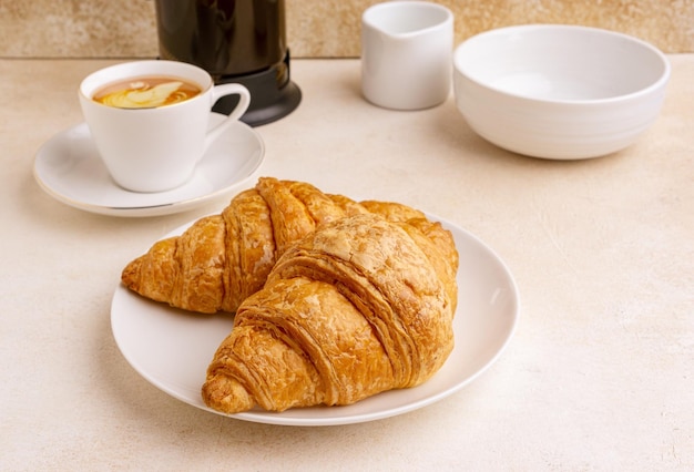 Butter Croissant em vários ângulos e abordagens