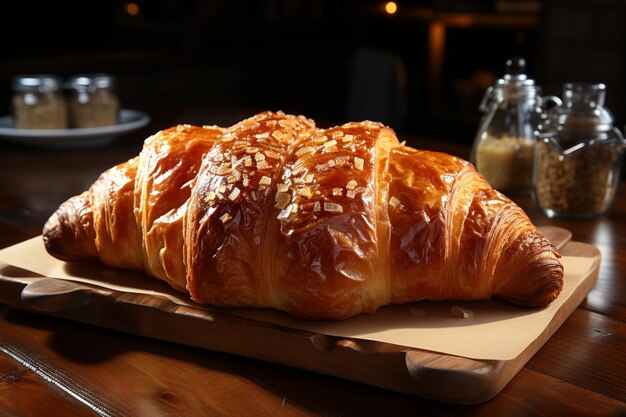 Foto butter croissant on table ar c