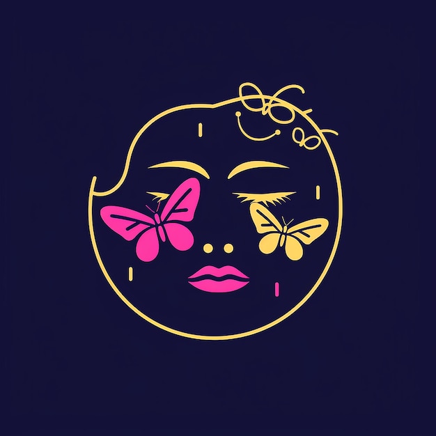 Foto butterfly_kiss_modern_line_icon_vector_line