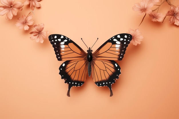 Butterfly Vibes Hintergrund-Kopierraum-Mockup