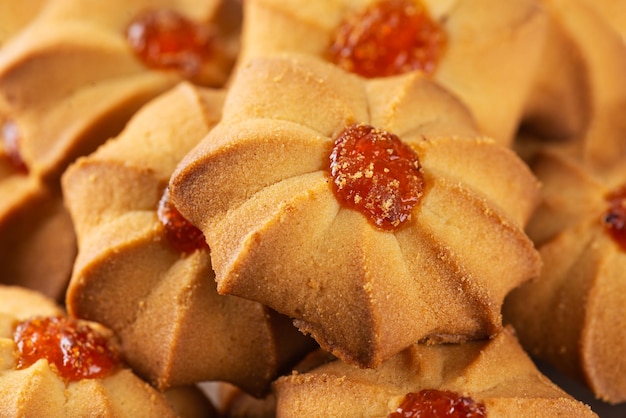 Butterplätzchen für Chinese New Year Shortbread kurabye closeup