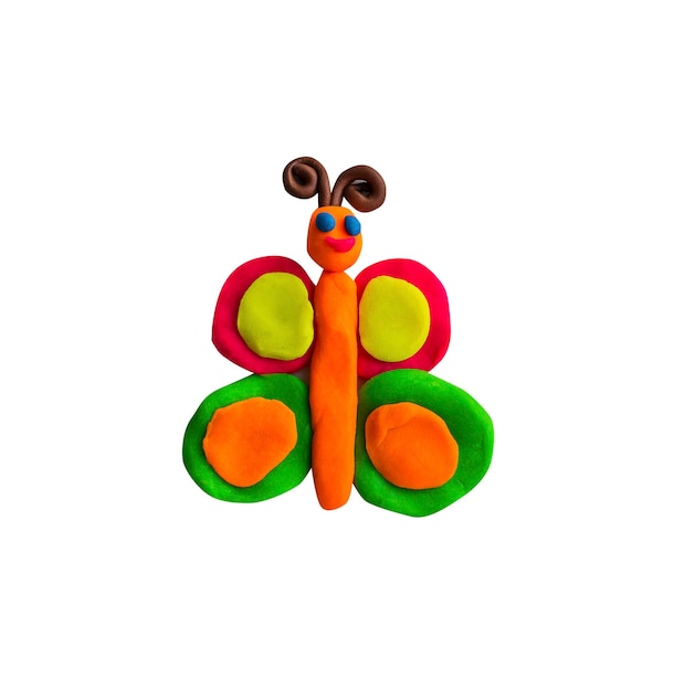 Butturfly aus farbigem Plastilin