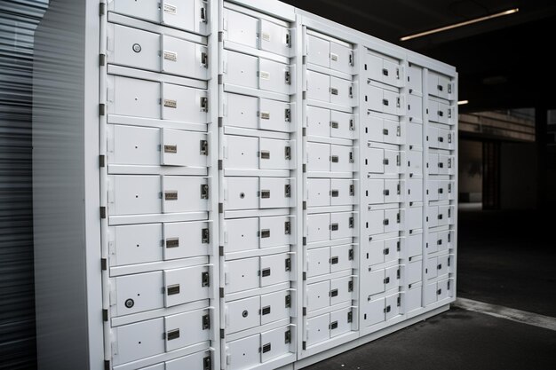 Foto buzones de paquetería de correos blancos buzones de casilleros de entrega