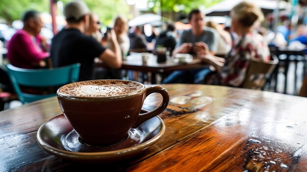 Foto buzzende café-vibes mit einem frischen kaffearoma