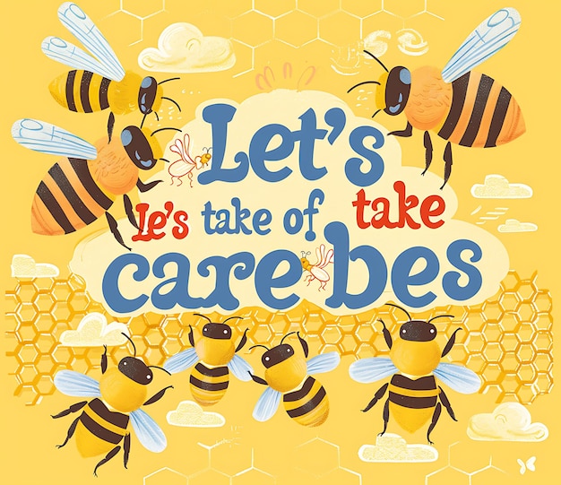 Foto buzzing art celebra o dia mundial das abelhas através de ilustrações criativas