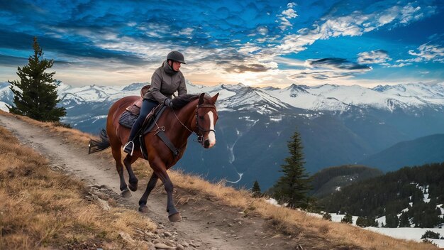 Cabalgando entre las montañas