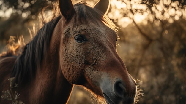 Un caballo al sol