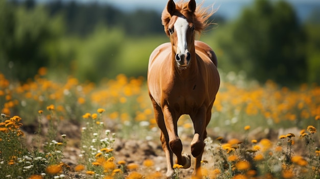 Caballo árabe potro corriendo campo de retrato con espacio de copia stockphoto 50799762 campo verde centrico