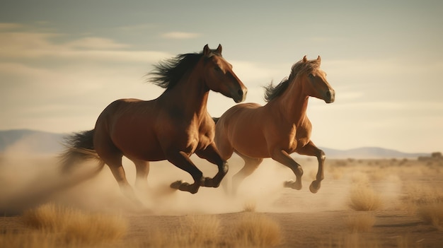 caballo en el campo Ai generativo