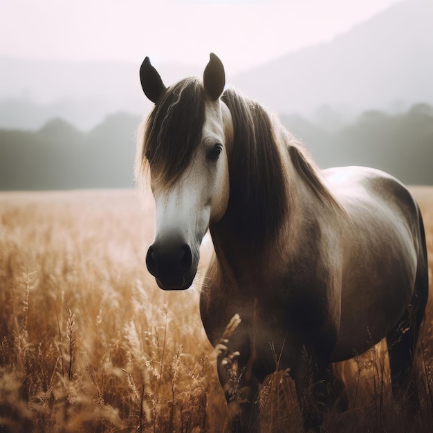 caballo en el campo trasfondo animal