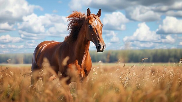 Un caballo en un campo