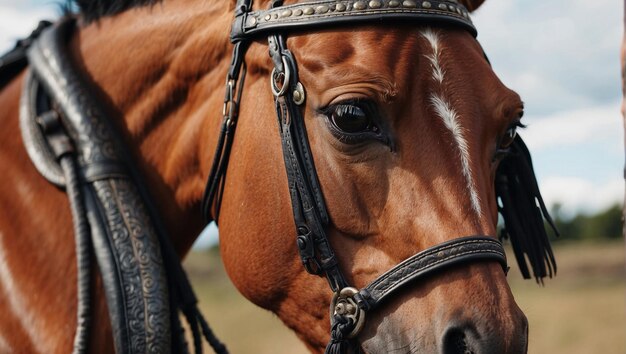 El caballo de cerca.