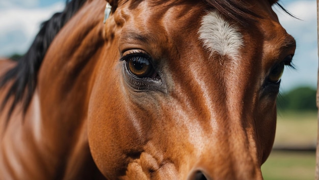 El caballo de cerca.