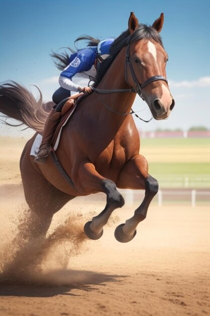 Foto caballo corriendo en el desierto