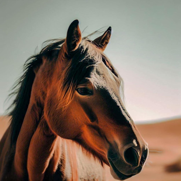 caballo en el desierto