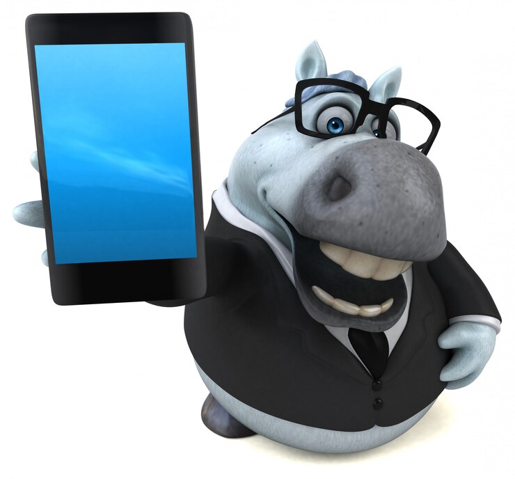 Foto caballo divertido - ilustración 3d