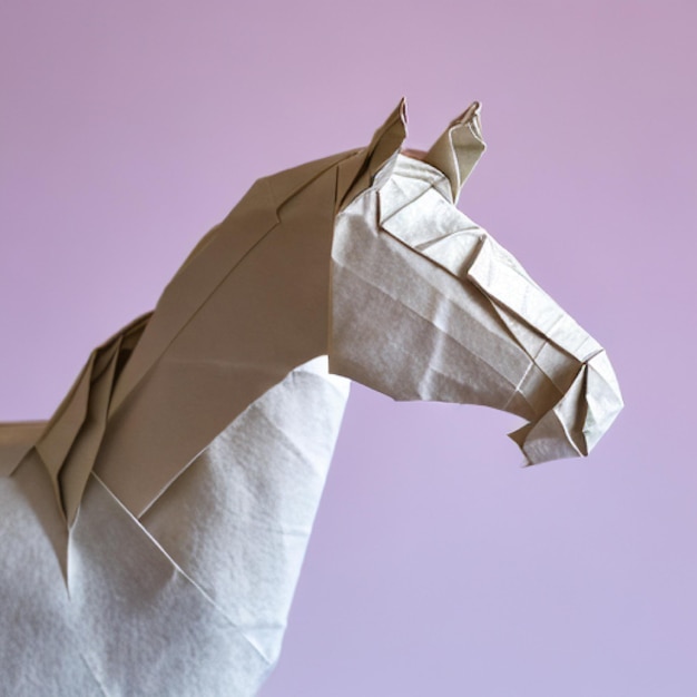 caballo de estilo origami cubierto de ai