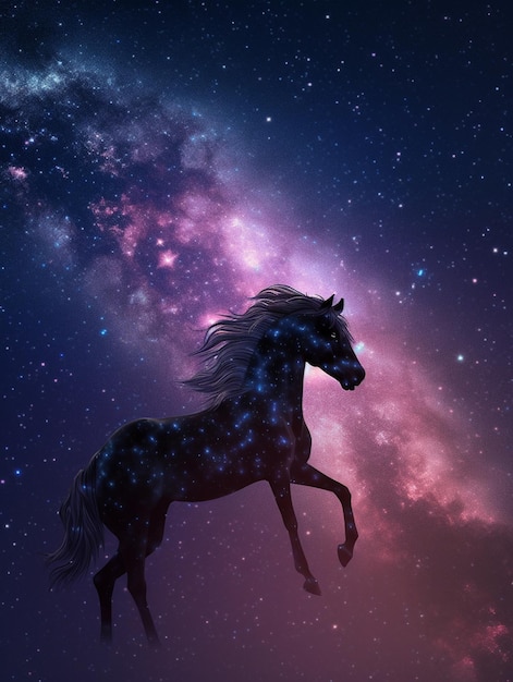 Foto un caballo con las estrellas en él