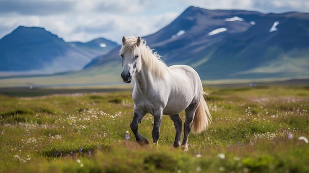 El caballo islandés puede ser una raza de caballo hecha en Islandia. Recurso creativo Generado por IA.