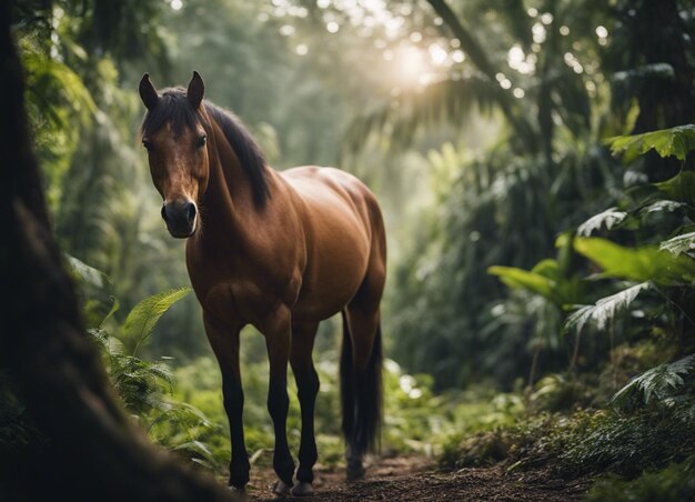 Un caballo en la jungla