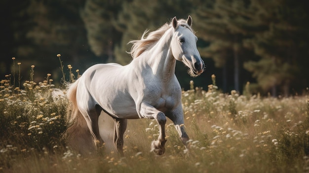 Caballo majestuoso y noble generado por IA