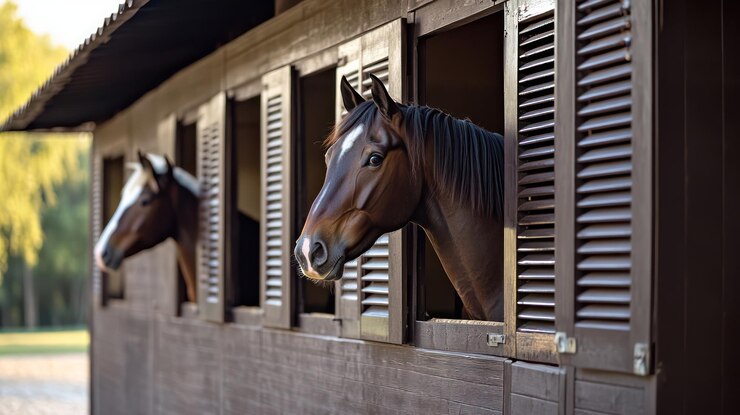 Foto un caballo con una melena negra y una melena marrón
