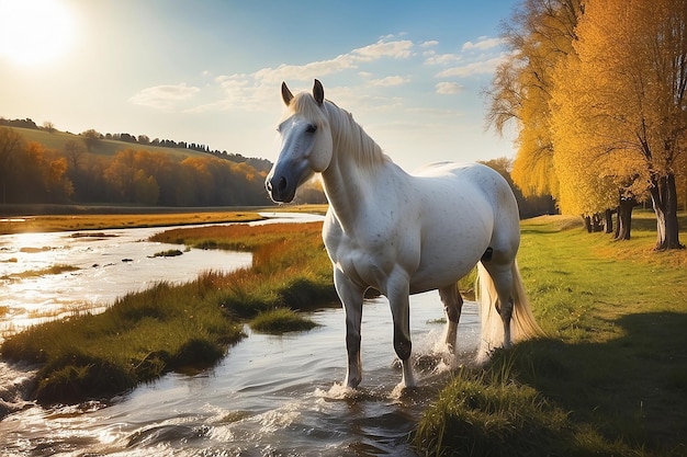 caballo en las montañas