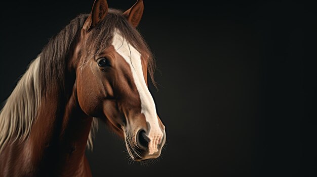 El caballo de pie en el campo